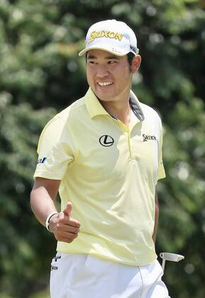 Golf: Matsuyama climbs to 4th in Malaysia Hideki Matsuyama of Japan smiles on the 13th hole during the third round of the CIMB Classic golf tournament at TPC Kuala Lumpur on Oct. 14, 2017. Matsuyama shot a 9-under 63 to climb into a tie for fourth place at 15 under, six strokes behind leader Pat Perez of the United States. 