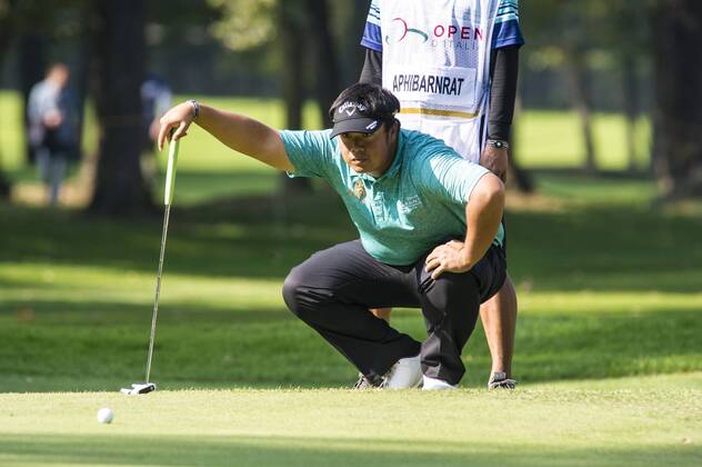 15th October 2017, Golf Club Milano, Monza, Italy; Kiradech Aphibarnrat of Thailand during the Italian Open Golf final round; Aphibarnrat come home in joint 2nd place  ActionPlus11940856