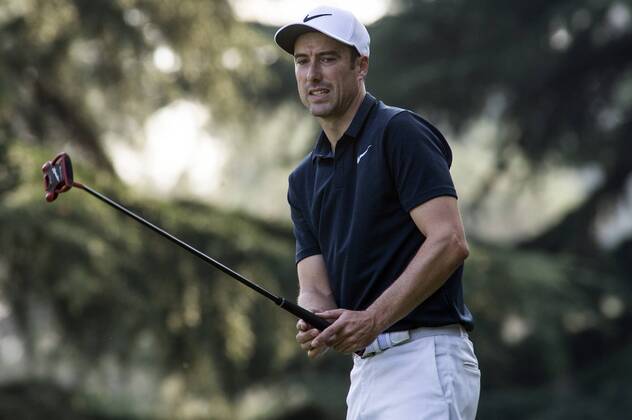 15th October 2017, Golf Club Milano, Monza, Italy; Ross Fisher of England watches his putt during the Italian Open Golf final round; Fisher finished in joint 2nd place  ActionPlus11940858