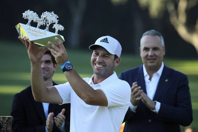 Spanish Sergio Garcia celebrates winning the Andalucia Valderrama Masters golf tournament held at Valderrama Royal Club in Sotogrande, San Roque, southern Spain, 22 October 2017. GOLF ANDALUCIA VALDERRAMA MASTERS !ACHTUNG: NUR REDAKTIONELLE NUTZUNG!  Copyright: xA.CarrascoxRagelx 20171022-636442962991166964