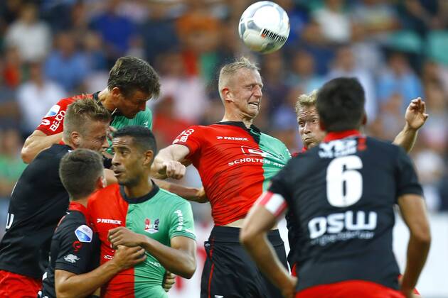 Nijmegen NEC Excelsior Football Ears Divisia season 2015 2016 12 08 2015 NEC player Sjoerd Ars M headed NEC Excelsior