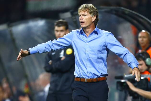 Nijmegen NEC Excelsior Football Ears Divisia season 2015 2016 12 08 2015 Excelsior trainer Fons Groenendijk NEC Excelsior