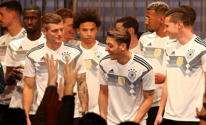 DFB and the team present World Cup jersey 2018 in THE BASE in Berlin 07 11 17 DFB and The team present World Cup jersey 2018