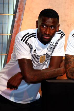 DFB and the team present World Cup jersey 2018 in THE BASE in Berlin 07 11 17 Photo Antonio Rüdiger DFB and the team present World Cup jersey 2018