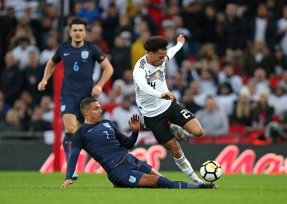 10 11 2017 Soccer International Friendlies England Germany at Wembley National Stadium London v L Jake Livermore England v Leroy Sane Germany