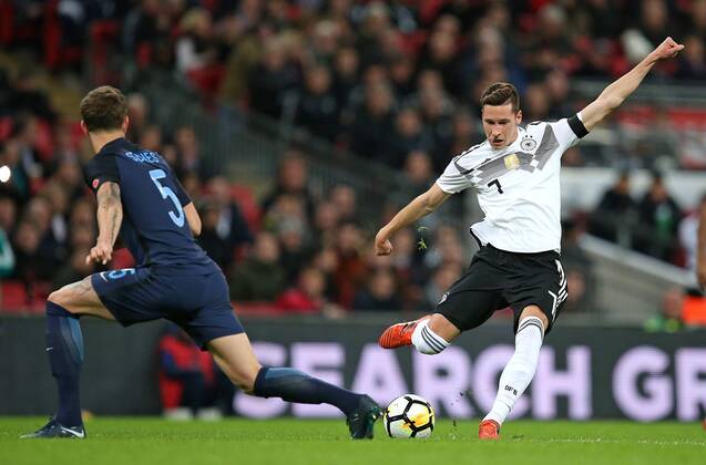 10 11 2017 International Team England England at Wembley National Stadium London v John Stones England vs Julian Draxler Germany