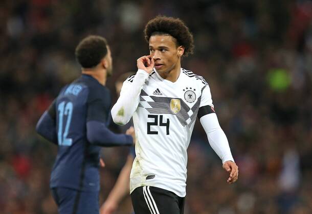 10 11 2017 International Team England England at Wembley National Stadium London Leroy Sane Germany
