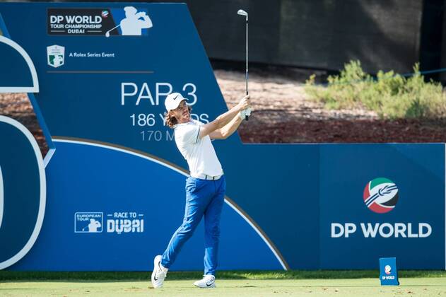 Tommy Fleetwood of England during the European Tour DP World Championship WM Weltmeisterschaft at Jumeirah Golf Estates, Dubai, UAE on 17 November 2017. Copyright: xGrantxWinterx 17770093
