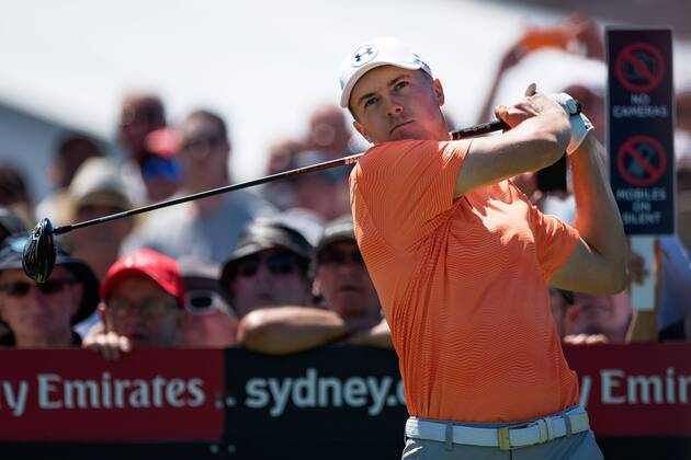 SYDNEY, AUSTRALIA - NOVEMBER 23: Jordan Spieth (USA) at Round 1 of the 102nd Australian Open Golf Championship on November 23, 2017 at The Australian Golf Club in Sydney, Australia. (Photo by Steven Markham Icon Sportswire) GOLF: NOV 23 The Emirates Australian Open Golf Championship - First Round Icon1711230750 EDITORIAL USE ONLY