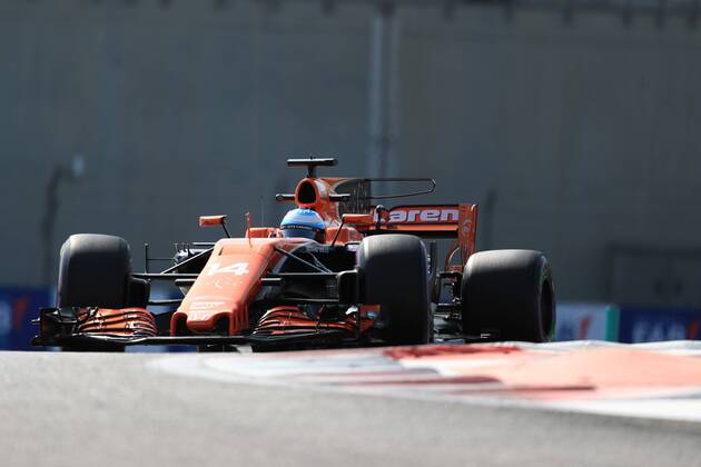 24th November 2017, Yas Marina Circuit, Abu Dhabi, UAE; Abu Dhabi Formula One Grand Prix, Friday free practice; Fernando Alonso - McLaren Honda  ActionPlus11955331