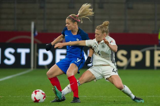 v li Eugenie Le Sommer France 9 duel duel with Leonie Maier Germany 4 Football Women International Germany France xobx