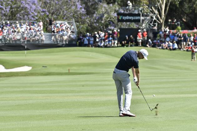 26th November 2017, The Australian Golf Club, Sydney, Australia; Emirates Australian Open Golf, final round; Winner Cameron Davis (AUS) hits a fairway shot  ActionPlus11956394