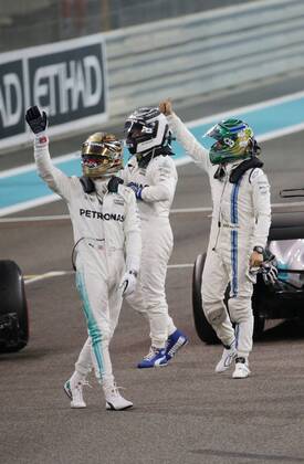 Lewis Hamilton Valtteri Bottas Formula 1 GP Abu Dhabi Yas Marina Circuit UAE 26 11 2017 Photo mspb Jerry Andre Lewis Hamilton Valtteri Bottas Felipe Massa Formula 1 GP Abu Dhabi