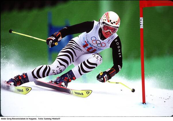 Hilde Gerg Alpine Skiing Olympics Nagano 1998 RSL action Nagano Japan