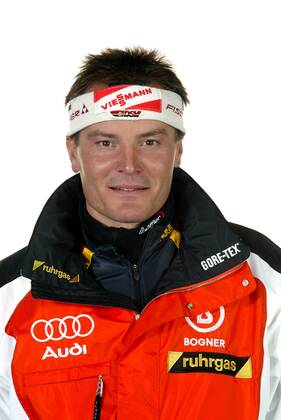 Sven Fischer biathlon investiture of the DSV teams in Munich on January 16 2003 10 2003 sport portrait biathlon Munich Germany 00009