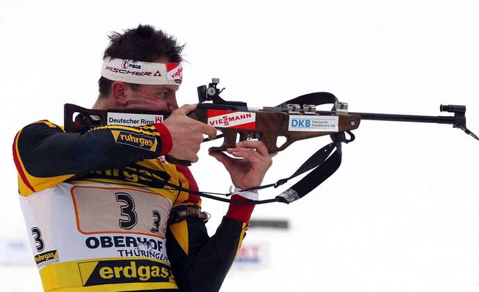 Sven Fischer Biathlon World Cup in Oberhof in 2004 sport biathlon Oberhof Germany 00009