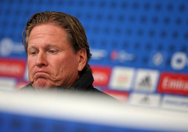 20 01 2018 Soccer 1 League 2017 2018-19 match day Hamburger SV 1 FC Cologne in the people s Park Stadium Hamburg coach Markus Gisdol Hamburg at the press conference after the game