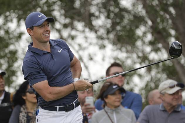 HSBC Abu Dhabi Golf Championship Day Four Rory McIlroy watches his tee shot on Day Four of the HSBC Abu Dhabi Golf Championship at Abu Dhabi Golf Club, UAE. Content Not Available For UK Newspapers Copyright: xNickxWhitworthx FIL-11242-0015