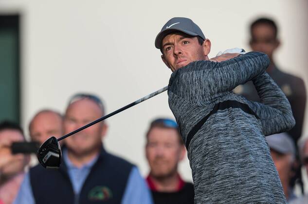 Rory Mcilroy of Northern Ireland tees of to start his first round during the Omega Dubai Desert Classic European Tour 2018 at the Emirates Golf Club, Dubai, UAE on 25 January 2018. Copyright: xGrantxWinterx 18690005