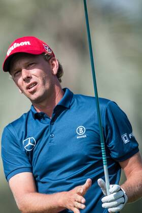 Marcel Siem of Germany in action in the first round during the Omega Dubai Desert Classic European Tour 2018 at the Emirates Golf Club, Dubai, UAE on 25 January 2018. Copyright: xGrantxWinterx 18690040