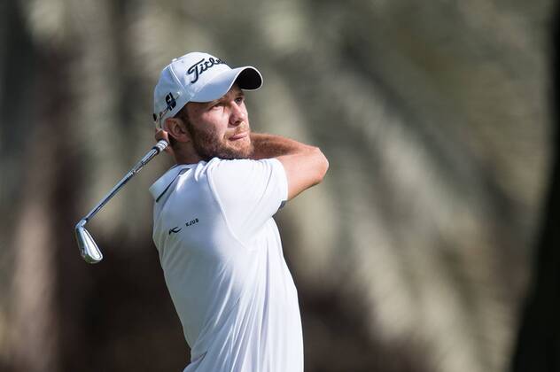 Maximilian Kieffer of Germany in first round action during the Omega Dubai Desert Classic European Tour 2018 at the Emirates Golf Club, Dubai, UAE on 25 January 2018. Copyright: xGrantxWinterx 18690051