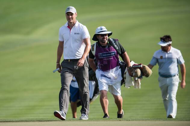 Martin Kaymer of Germany strides on to the green during the first round of the Omega Dubai Desert Classic European Tour 2018 at the Emirates Golf Club, Dubai, UAE on 25 January 2018. Copyright: xGrantxWinterx 18690060