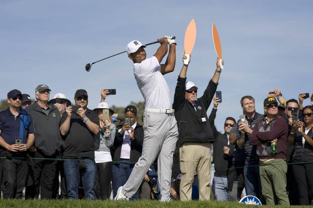 US golfer Tiger Woods in action during the third day of the Farmers Insurance Open at the Torrey Pines golf course in San Diego, United States, 27 January 2018. Farmers Insurance Open in San Diego !ACHTUNG: NUR REDAKTIONELLE NUTZUNG!  Copyright: xDavidxMaungx SAN009 20180128-636526999492107093