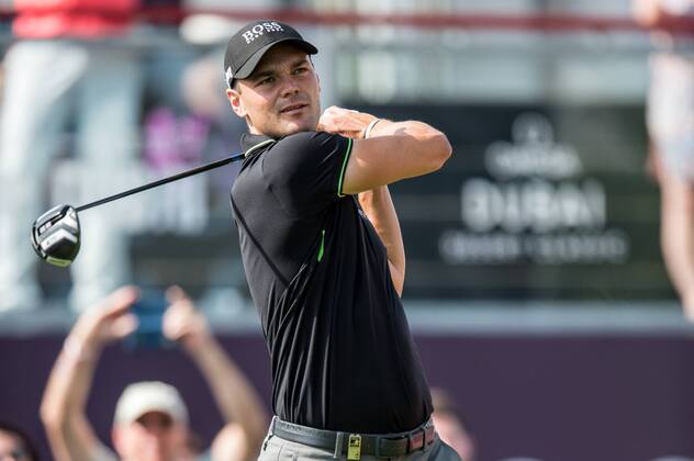 Martin Kaymer of Germany tees off to start his fourth round during the Omega Dubai Desert Classic European Tour 2018 at the Emirates Golf Club, Dubai, UAE on 28 January 2018. Copyright: xGrantxWinterx 18690153
