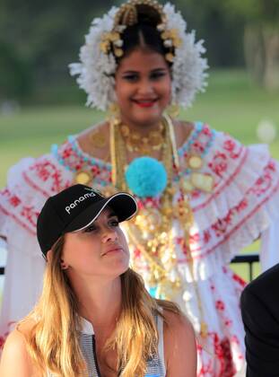 Spanish golfer Belen Mozo attends the inauguration of the Panama Golf Championship at Panama City s Golf Club as an honor guest in Panama, 31 January 2018. Panama Championship !ACHTUNG: NUR REDAKTIONELLE NUTZUNG!  Copyright: xAlejandroxBolivarx PAN001 20180201-636530416749088667
