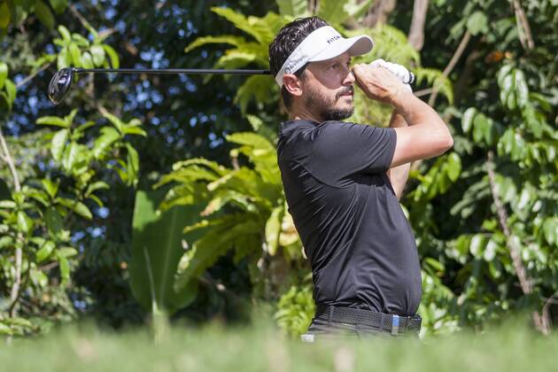 February 4, 2018 - Shah Alam, Kuala Lumpur, Malaysia - Mike Lorenzo Vera is seen taking a shot from hole 6 at the last day of Maybank Championship 2018...The Maybank Championship 2018 golf event is being hosted on 1st to 4th February at Saujana Golf & Country Club. KL: Maybank championship last day - ZUMAs197 81794719st Copyright: xFarisxHadziqx xSopaxImagesx