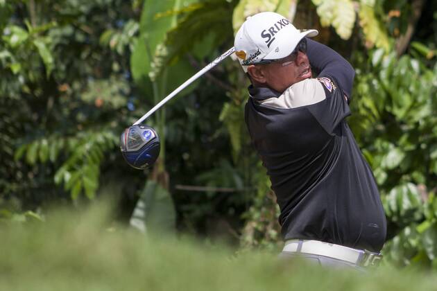 February 4, 2018 - Shah Alam, Kuala Lumpur, Malaysia - Prayad Marksaeng is seen taking a shot from hole 6 at the last day of Maybank Championship 2018...The Maybank Championship 2018 golf event is being hosted on 1st to 4th February at Saujana Golf & Country Club. KL: Maybank championship last day - ZUMAs197 81794754st Copyright: xFarisxHadziqx xSopaxImagesx