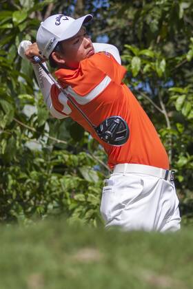 February 4, 2018 - Shah Alam, Kuala Lumpur, Malaysia - Phachara Khongwatmai is seen taking a shot from hole 6 at the last day of Maybank Championship 2018...The Maybank Championship 2018 golf event is being hosted on 1st to 4th February at Saujana Golf & Country Club. KL: Maybank championship last day - ZUMAs197 81794843st Copyright: xFarisxHadziqx xSopaxImagesx