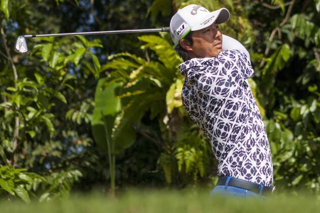 February 4, 2018 - Shah Alam, Kuala Lumpur, Malaysia - Ryo Ishikawa is seen taking a shot from hole 6 at the last day of Maybank Championship 2018...The Maybank Championship 2018 golf event is being hosted on 1st to 4th February at Saujana Golf & Country Club. KL: Maybank championship last day - ZUMAs197 81794902st Copyright: xFarisxHadziqx xSopaxImagesx