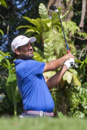 February 4, 2018 - Shah Alam, Kuala Lumpur, Malaysia - Shiv Kapur is seen taking a shot from hole 6 at the last day of Maybank Championship 2018...The Maybank Championship 2018 golf event is being hosted on 1st to 4th February at Saujana Golf & Country Club. KL: Maybank championship last day - ZUMAs197 81794939st Copyright: xFarisxHadziqx xSopaxImagesx
