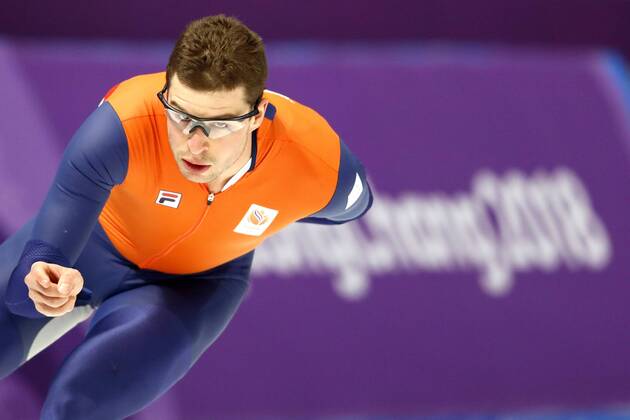 GANGNEUNG , 08-02-2018 , training in de Gangneung Oval , Sven Kramer Training schaatsers donderdag  x1952937x