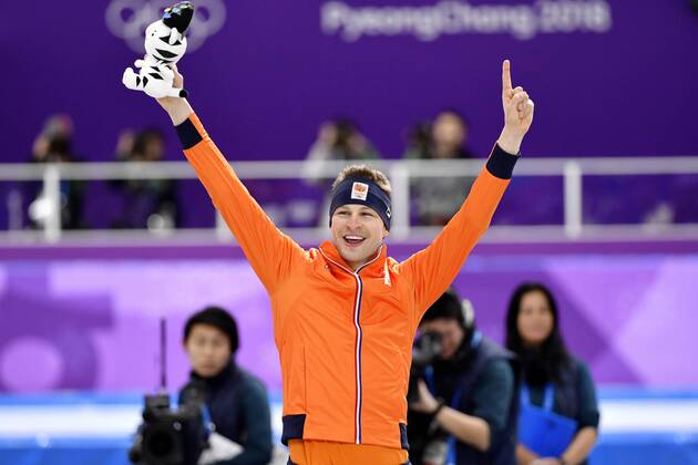 11-02-2018 SCHAATSEN: OLYMPISCHE SPELEN: Olympic Games Olympische Spiele Olympia OS PEYONGCHANG 2018 Sven Kramer (Team Lottonl-Jumbo) Olympisch kampioen op de 5000 meter Foto: Soenar Chamid xVIxVIxImagesx xSoenarxChamidxsportfotografiexIVx 10030985