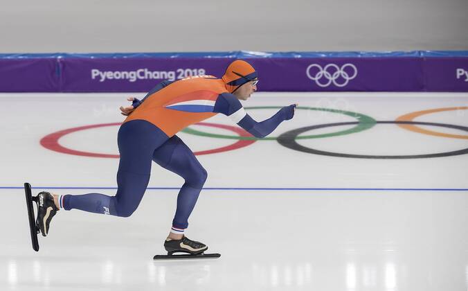 Sven KRAMER NED action 1 place gold gold gold medal Olympic champion Eisschnellaufen 5000 m men men s speed skating men s 5 000 m on 11 02 2018 Winter Olympics 2018 from 09 02 25 02 2018 in PyeongChang of South Korea