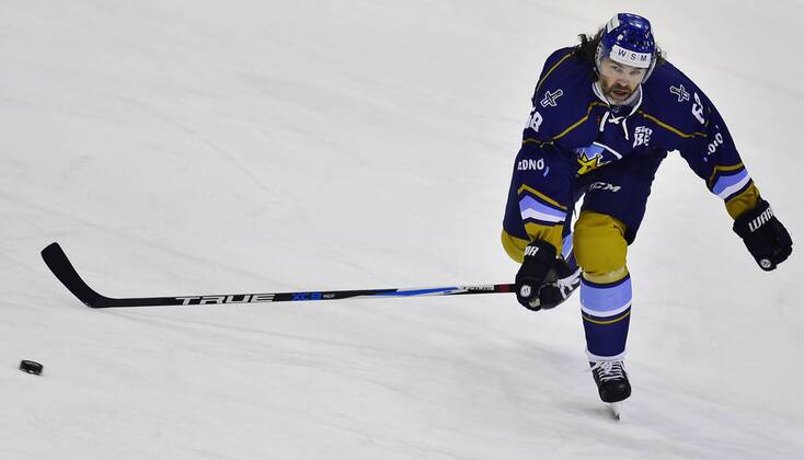 Jaromir Jagr of Kladno in action during the Czech First League 49th ground match Slavia Praha vs Rytiri Kladno in Prague, Czech Republic, February 14, 2018. (CTKxPhoto RomanxVondrous) CTKPhotoP201802141260501  vnd 4