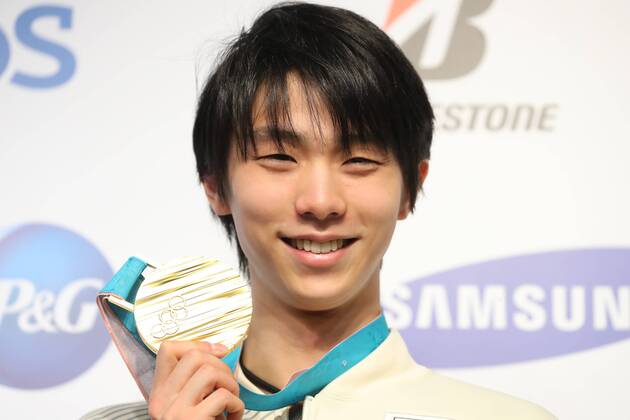 Yuzuru Hanyu (JPN), FEBRUARY 18, 2018 - Figure skating Eiskunstlauf : Men s gold medalist Yuzuru Hanyu of Japan attends a press conference PK Pressekonferenz at the Japan House during the PyeongChang 2018 Olympic Winter games Winterspiele Spiele Summer games in PyeongChang, South Korea. Noxthirdxpartyxsales  (72385999)