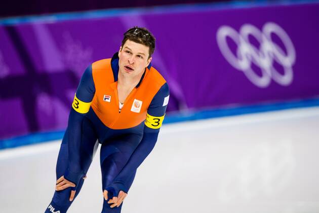180221 Sven Kramer of The Netherlands competes in the Men s Speed Skating Team Pursuit bronze final during day twelve of the 2018 Winter Olympics on February 21 2018 in Pyeongchang Photo Jon Olav Nesvold BILDBYR N code JE 160191  Copyright: JONxOLAVxNESVOLD BB180221JE137