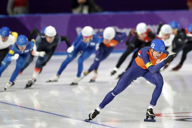 GANGNEUNG , 24-02-2018 , Gangneung Oval , massastart , Sven Kramer OS2018: massastart  x2014642x