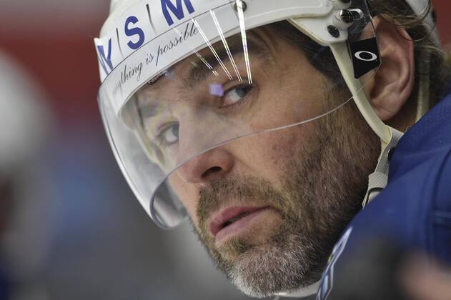 Czech Ice hockey Eishockey player Jaromir Jagr (Kladno) attends the LHK Jestrabi Prostejov vs Rytiri Kladno 4th match of a play-off quarterfinal of the WSM first Czech ice hockey league in Prostejov, Czech Republic, on March 4, 2018. (CTKxPhoto LudekxPerina) CTKPhotoP201803040573301  LPE 001