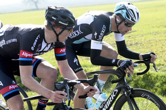 - SAINT-POURCAIN-SUR-SIOULE, FRANCE: Belgian Zico Waeytens of Team Giant-Alpecin and Belgian Nikolas Maes of team Etixx - Quick-Step pictured during stage 3 on the fourth day of the 73rd edition of Paris-Nice cycling race, 179 km from Saint-Amand-Montrond to Saint-Pourcain-sur-Sioule, France, Wednesday 11 March 2015. DIRKxWAEM  x75525261x