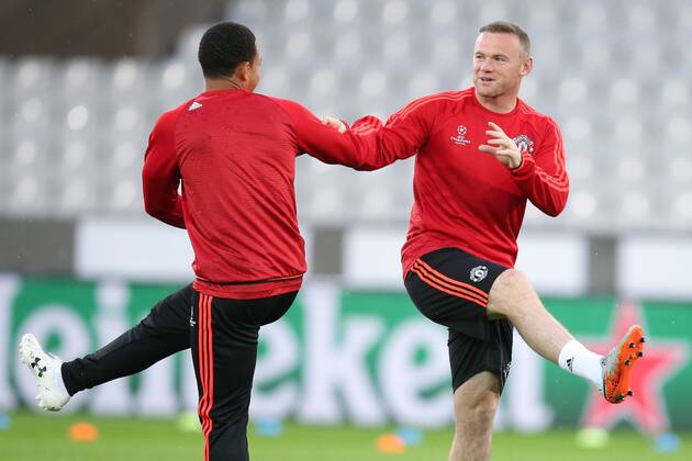 - BRUGGE, BELGIUM: Manchester s Wayne Rooney pictured during a training session of British soccer club Manchester United ManU in Brugge, Tuesday 25 August 2015. Tomorrow Belgian first league soccer team Club Brugge will play the return game of the play-offs of the Uefa Champions League competition against British soccer club Manchester United FC. Manchester United won the first leg 3-1. BRUNOxFAHY  x84610958x