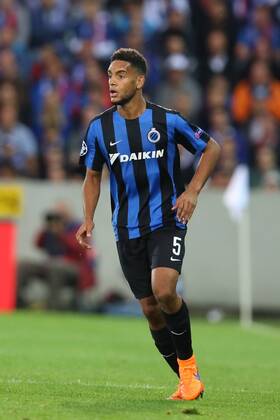 - BRUGGE, BELGIUM: Club s Jean-Charles Castelletto pictured in action during a soccer game between Belgian first league team Club Brugge KV and British club Manchester United ManU FC in Brugge, Wednesday 26 August 2015, the return game of the play-offs of the UEFA Champions League competition. Manchester United won the first leg 3-1. BRUNOxFAHY x84637815x