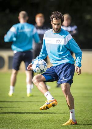- GENT, BELGIUM: Gent s Rafinha Rafael Scapini de Almeida pictured in action during a training of KAA Gent, in Gent, Tuesday 15 September 2015. Tomorrow Belgian first league soccer team KAA Gent will play the first game in the group stage of the Uefa Champions League competition against French Olympique Lyon. JASPERxJACOBS  x85227895x