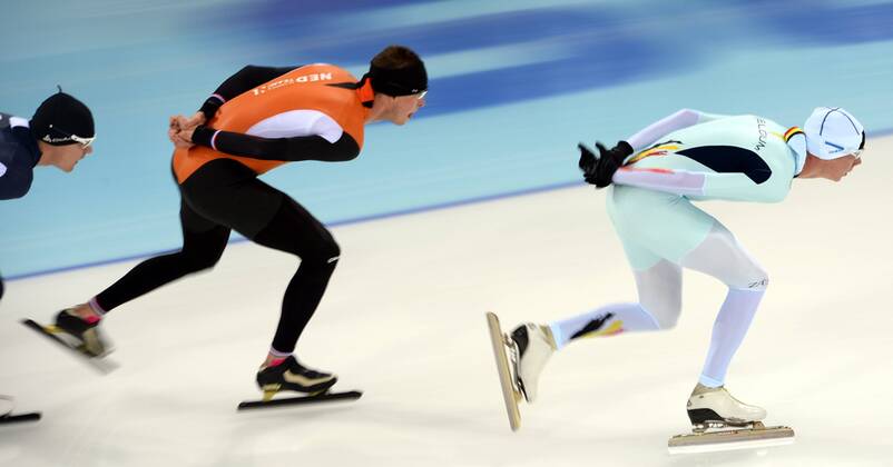 - SOCHI, RUSSIA: Dutch Speed Skater Sven Kramer and Belgian speed skater Bart Swings pictured in action during a training session of Speed skating Eisschnelllauf during the 2014 Olympic Winter games Winterspiele Spiele Summer games in Sochi, Russia, Monday 10 February 2014. The winter Olympic Games Olympische Spiele Olympia OS are held from 7 to 23 February 2014. ERICxLALMAND  x55204039x