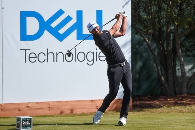 AUSTIN, TX - MARCH 21: Dustin Johnson hits a tee shot during the First Round of the WGC-Dell Technologies Match Play on March 21, 2018 at Austin Country Club in Austin, TX. (Photo by Daniel Dunn Icon Sportswire) GOLF: MAR 21 PGA Golf Herren - WGC-Dell Technologies Match Play Icon18032140 EDITORIAL USE ONLY