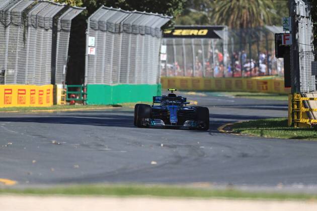 23rd March 2018, Melbourne Grand Prix Circuit, Melbourne, Australia; Melbourne Formula One Grand Prix, Friday free practice; Mercedes AMG Petronas Motorsport AMG F1 Team; Valtteri Bottas  ActionPlus12004173
