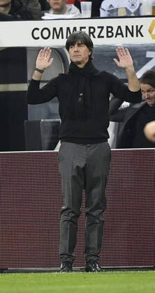 National coach Coach Joachim Jogi Löw GER on the sidelines Gesturing Gesture DFB Internationals Germany GER vs Spain ESP Friendly Match Test match in the away jersey Esprit Arena Dusseldorf Germany 23 03 2018 DFB Internationals Germany GER vs Spain ESP